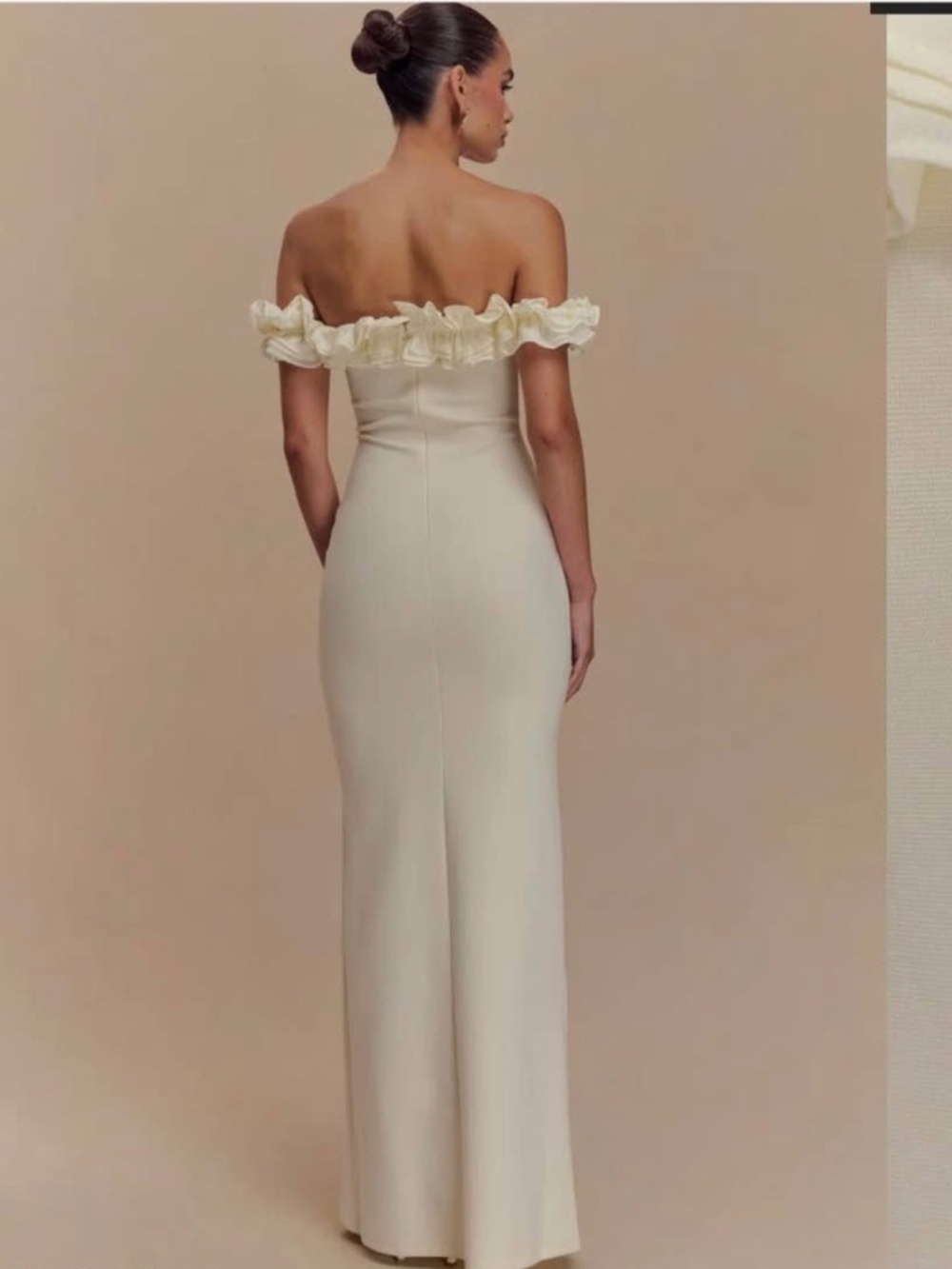 Meshki ‘Nova’ Ruffle Off Shoulder Maxi Dress - Picture 2 of 7